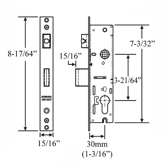 Interlock Lever Compression Swing Deadbolt Lock – 30mm Backset, 85mm PZ