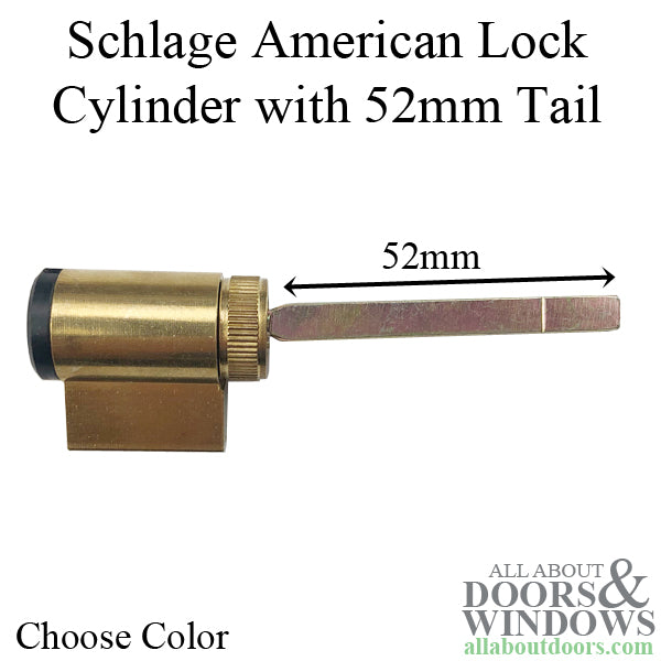 Schlage Lock Cylinder for G-U Gripset Trim – 52mm Tail