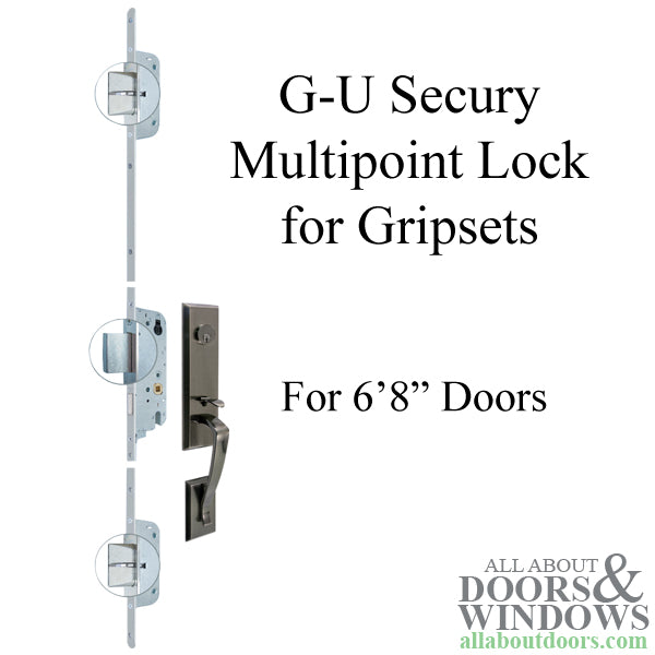 Secury Automatic Multipoint Lock for 6' 8" Doors – 60mm Backset, 92mm PZ, Stainless Steel