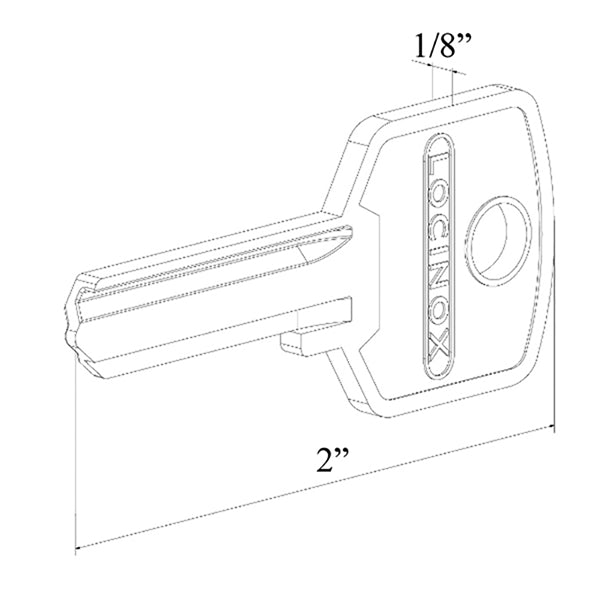 Locinox Key Blank for 4-Pin Euro Profile Cylinder – 54mm