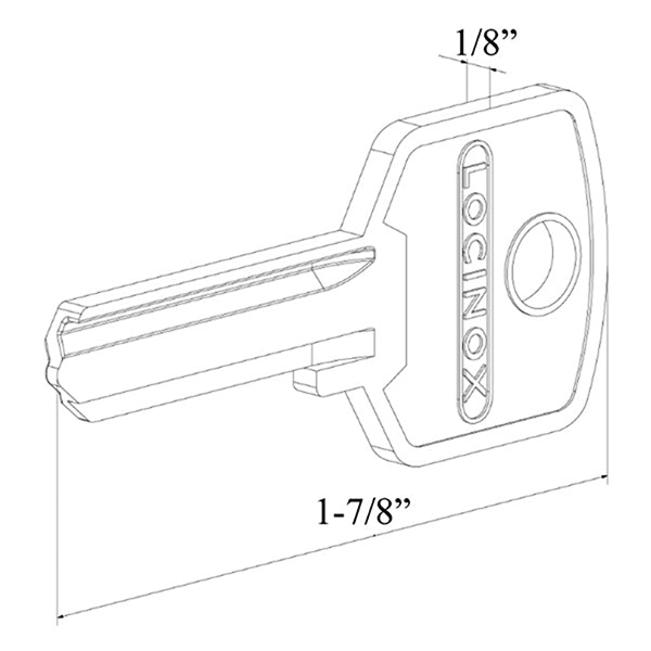 Locinox Key Blank for 4-Pin Profile Cylinder – Nickel
