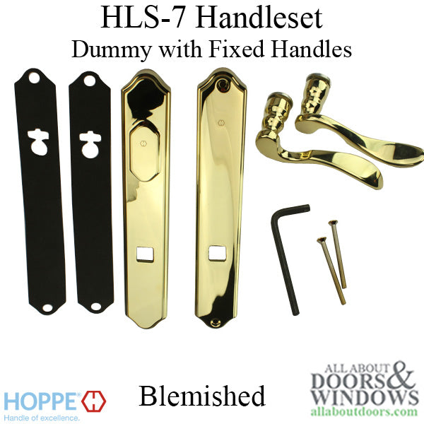 Hoppe München Dummy Handleset with Traditional Backplate – Resista Brass (Clearance)