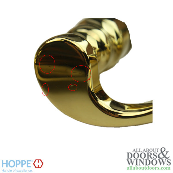 Hoppe München Dummy Handleset with Traditional Backplate – Resista Brass (Clearance)