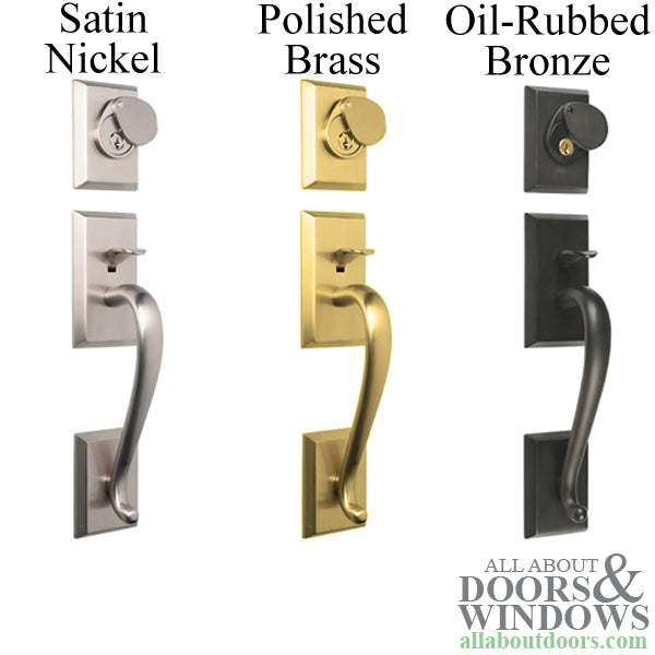 Rockwell Multipoint Handleset – Modern Rectangular, 5-1/2" Bore Spacing