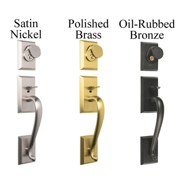 Rockwell Multipoint Handleset – Modern Rectangular, 5-1/2" Bore Spacing
