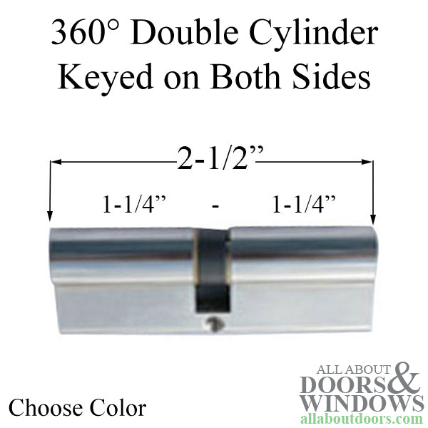 Euro Profile Full Cylinder – 63mm, Keyed Both Sides, Schlage Keyway