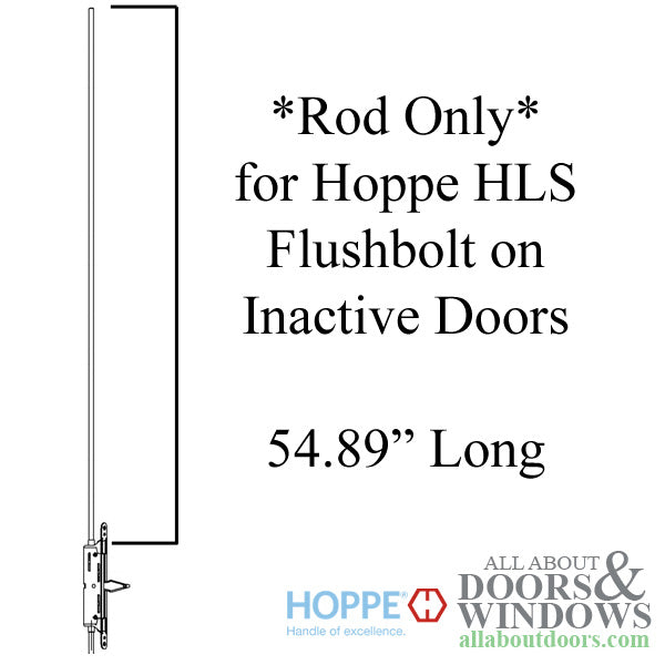 Hoppe HLS Rod for Flush Bolt – 54-7/8" Length, M8 Thread