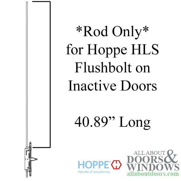 Hoppe HLS Rod for French Door Flush Bolt – 40.89" Rod