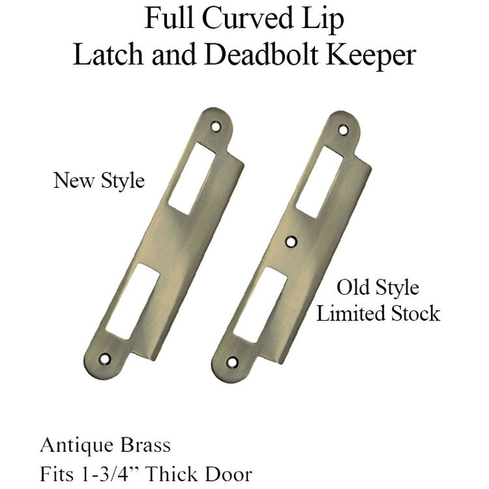 GU Ferco Latch and Deadbolt Keeper for 1-3/4" Doors – Antique Brass