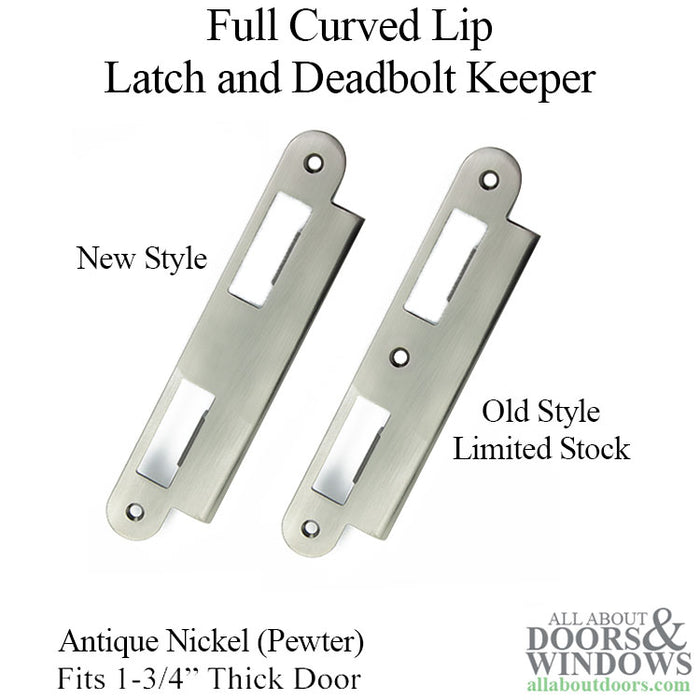 G-U/Ferco Latch and Deadbolt Keeper for 1-3/4" Doors – Antique Nickel