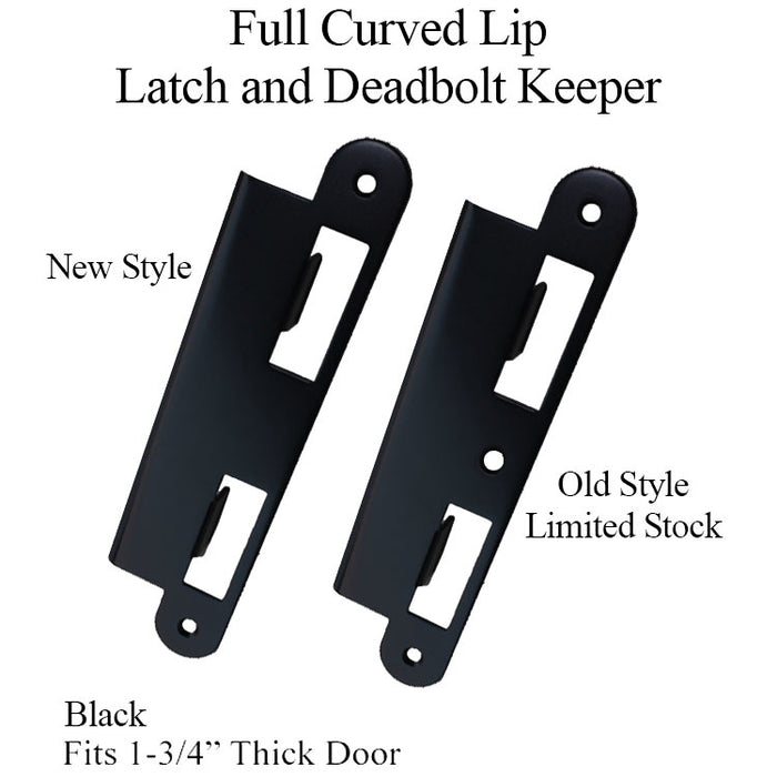 G-U/Ferco Latch and Deadbolt Keeper for 1-3/4" Doors – Black