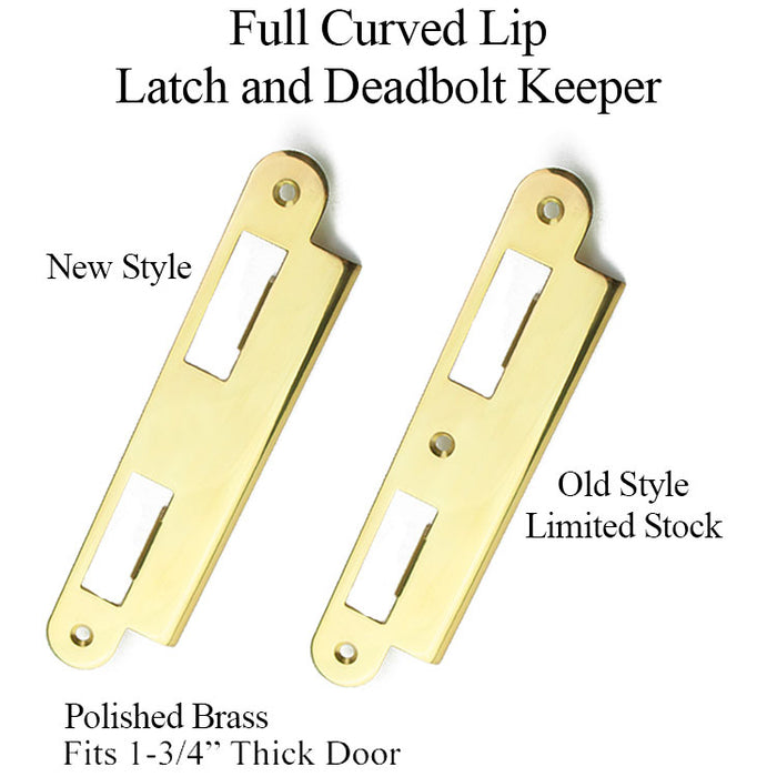 G-U / Ferco Latch and Deadbolt Keeper for 1-3/4" Doors – Polished Brass