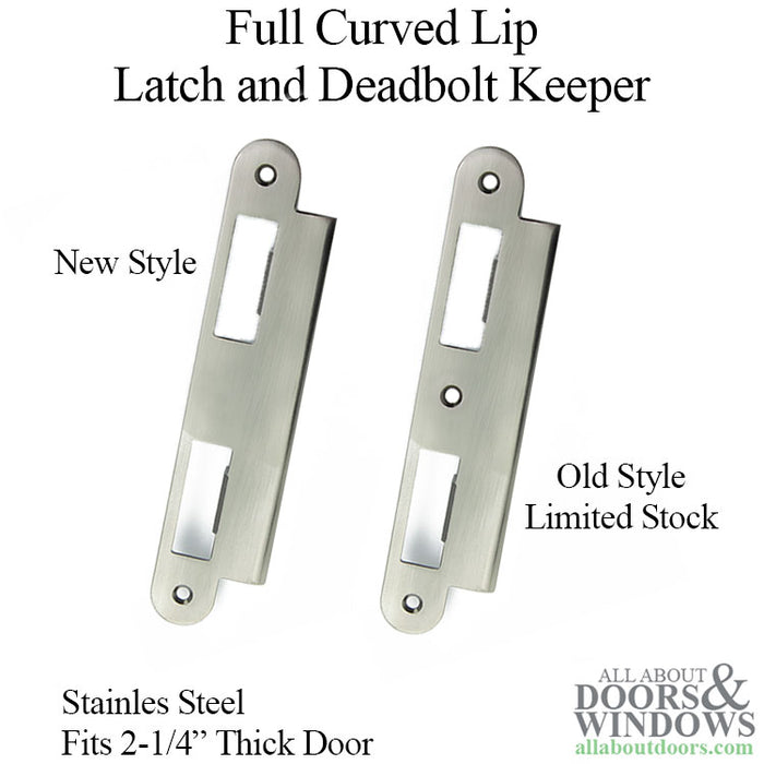 GU Ferco Latch and Deadbolt Keeper for 2-1/4" Doors – Satin Nickel