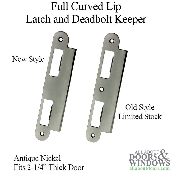 GU/Ferco Latch and Deadbolt Keeper for 2-1/4" Doors – Antique Nickel