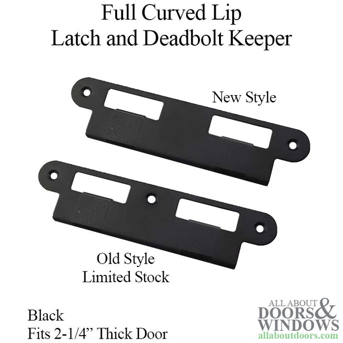 GU Ferco Latch and Deadbolt Keeper for 2-1/4" Doors – Black