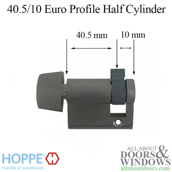 Hoppe Dallas D-Knob Cylinder – 40.5/10, Non-Keyed, Dark Bronze Metallic