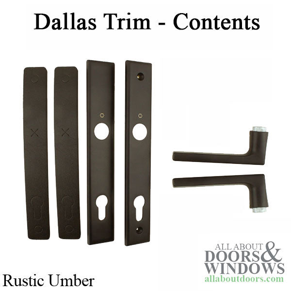 Hoppe Dallas Active Door Trim Set – Rustic Umber
