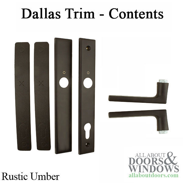 Hoppe Dallas Inactive Door Trim Set – Rustic Umber