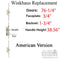 Winkhaus Multipoint Lock Replacement – 45mm Backset, 92mm PZ, for 76-1/4" Doors