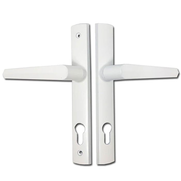 INTERLOCK Lever Compression Handleset – 30mm Backset, 85mm PZ, Satin White