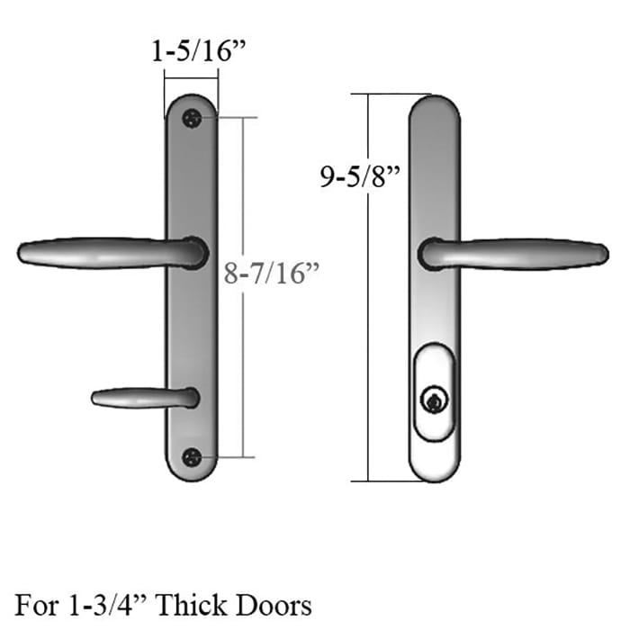 Amesbury 800 Series ADA Keyed Handle Set – Active with Thumb Turn