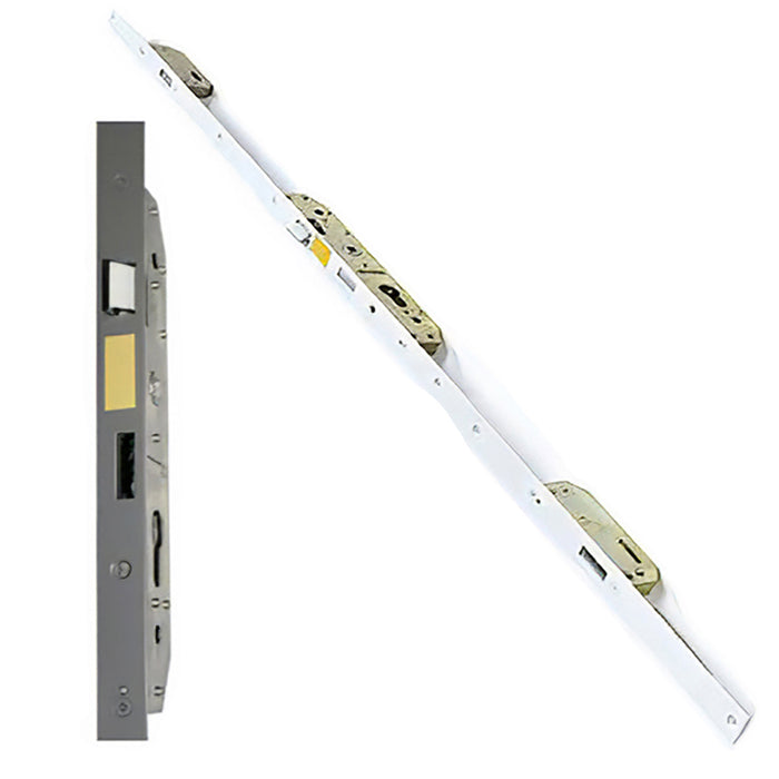 Andersen/Emco Storm Door Multipoint Lock – 27mm Backset, 63mm PZ, Left Hand, Gray