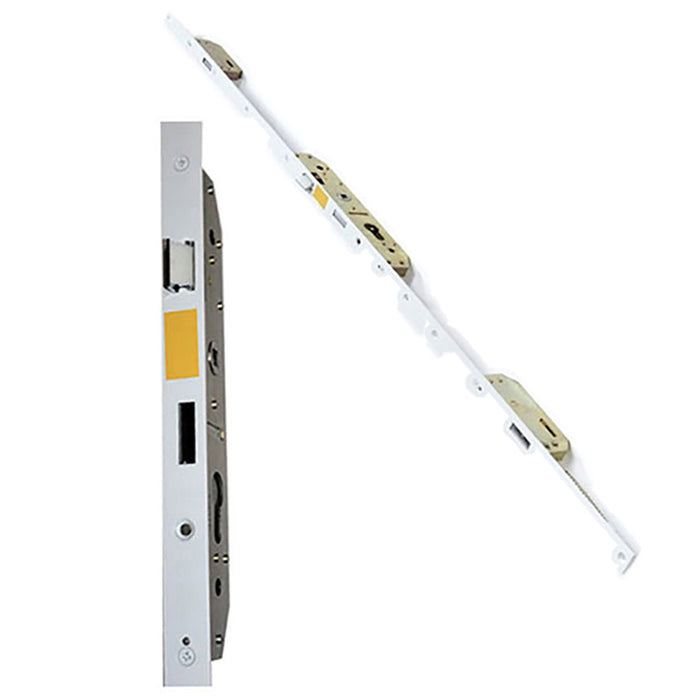 Andersen/Emco Storm Door Multipoint Lock – 27mm Backset, 63mm PZ, Left Hand, White