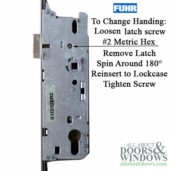 Fuhr Multisafe Manual Multipoint Lock – 45mm Backset, 92mm PZ, 2 Hooks, 91-1/16" Length