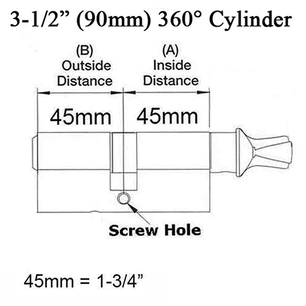 G-U/Ferco 45/45 Euro Profile Cylinder for Multipoint Locks – 90mm Length, Satin Nickel