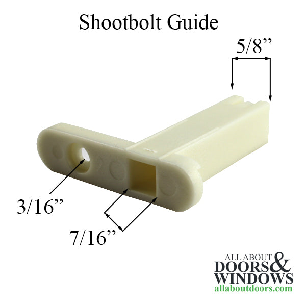 Plastic Shootbolt Guide – Square Hole, Tan