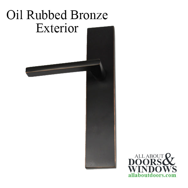 Emtek Helios Multipoint Trim – 2" x 10" Modern Backplate, Split Finish, Right Hand