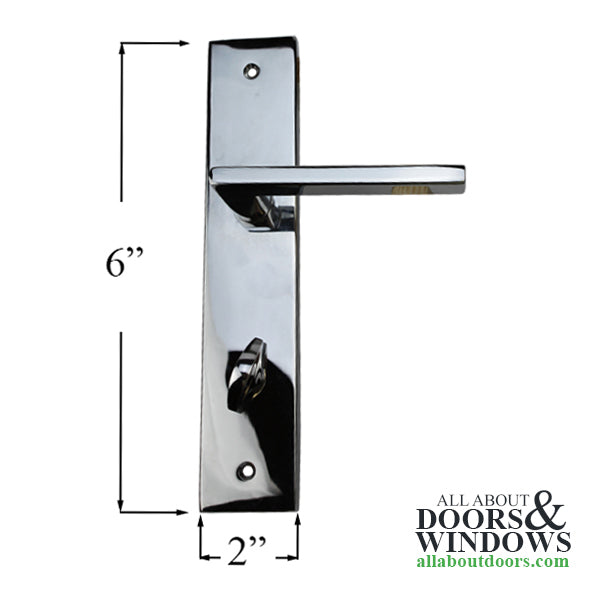 Emtek Helios Multipoint Trim – 2" x 10" Modern Backplate, Split Finish, Right Hand