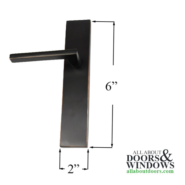 Emtek Helios Multipoint Trim – 2" x 10" Modern Backplate, Split Finish, Right Hand