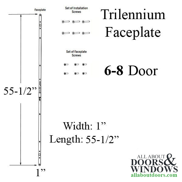 Endura Trilennium Faceplate for 6' 8" Doors – 1" Wide, Victorian Bronze
