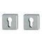 Hoppe Square Escutcheon Pair for Euro Profile Cylinder – 55mm, Satin Stainless Steel