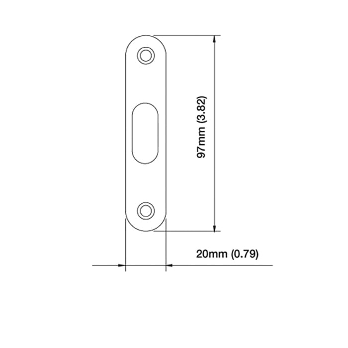 Hoppe Roundbolt Strike with Offset Round Bolt Hole – Stainless Steel
