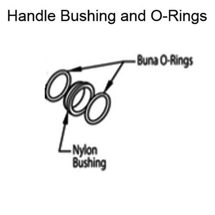 Handle Bushing and O-Ring Kit – Clear Bushing with Black Buna O-Rings