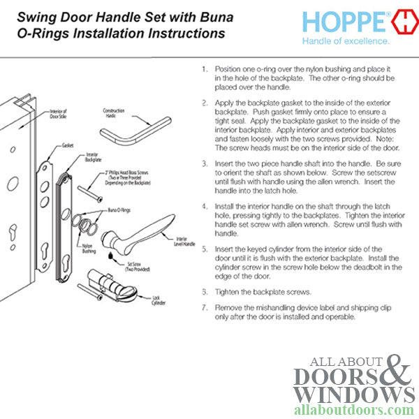 Handle Bushing and O-Ring Kit – Clear Bushing with Black Buna O-Rings