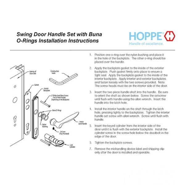Handle Bushing and O-Ring Kit – Clear Bushing with Black Buna O-Rings