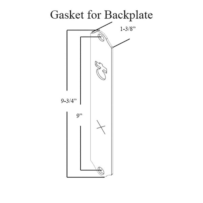 HLS7 Gasket for M2172N Backplate – 9-3/4" x 1-3/8"