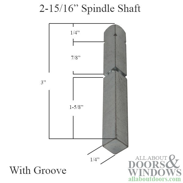 Hoppe HLS7 Solid Spindle with Groove – 68mm Length