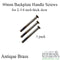 Hoppe Backplate Screw – M5 x 80mm, Antique Brass, for 2-3/4" Doors