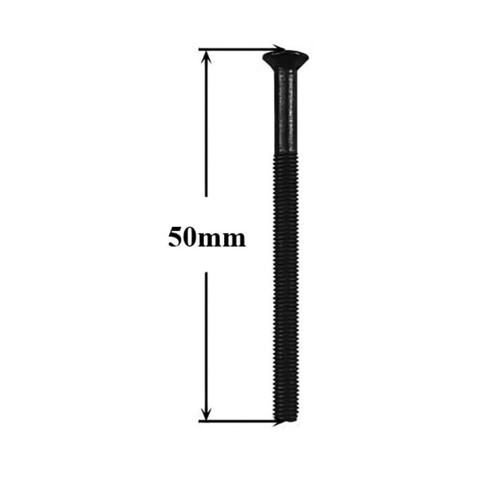 Hoppe Backplate Screw Pack – M5 x 50mm, Matte Black