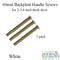 Hoppe Backplate Screw Pack – M5 x 60mm for 2-3/8" Doors, White