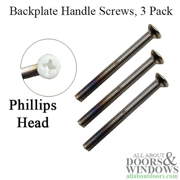 Hoppe Backplate Screw Pack – M5 x 60mm for 2-3/8" Doors, White
