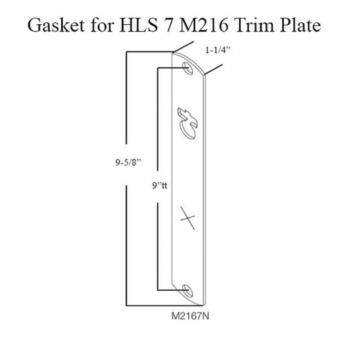 Gasket for HLS 7 M216 Trim Plate – 9-5/8" x 1-1/4" Foam