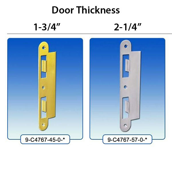 G-U/Ferco Latch and Deadbolt Keeper – 1-3/4" Door, Dark Bronze