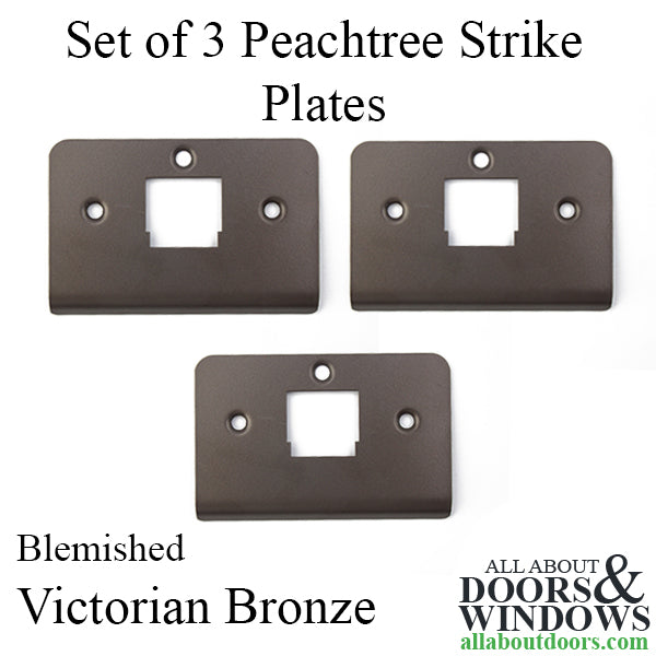 Trilennium Strike Plates & Screws for 2-1/4" Doors – Victorian Bronze (Blemished)