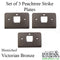 Trilennium Strike Plates & Screws for 2-1/4" Doors – Victorian Bronze (Blemished)