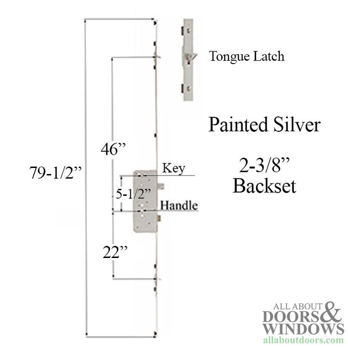 Rockwell Sentinel Multipoint Lock for 8-0 Doors – 60mm Backset, Tongue Version